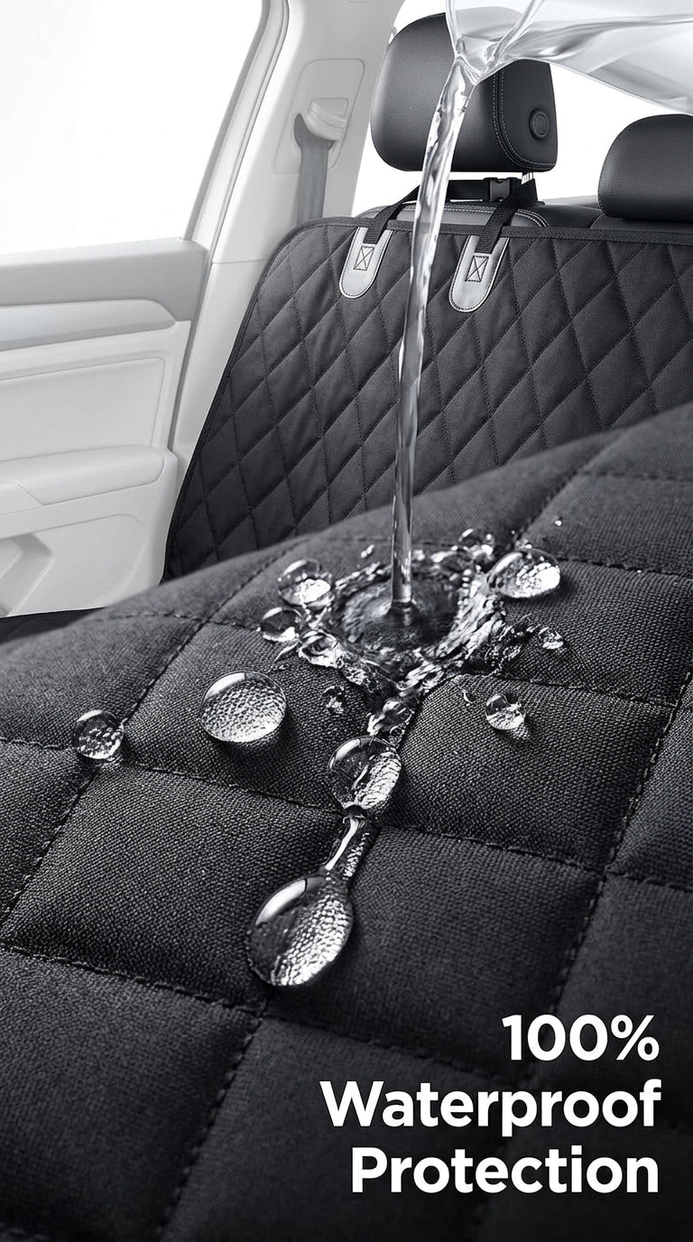 RoyalShield™ Waterproof Dog Car Seat Cover – Full Back Seat Protection