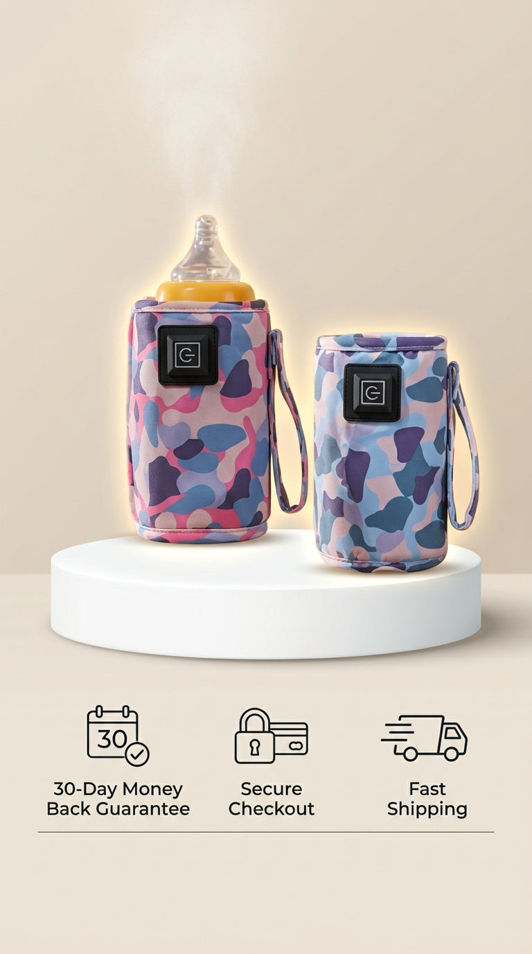 USB Baby Bottle Warmer Sleeve , Smart Temperature Control | Perfect 37°C Every Time